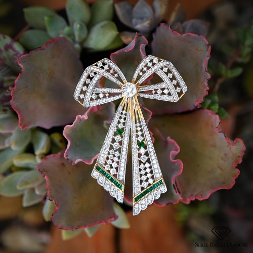 Bow Diamond Brooch Shree Balaji Diamond