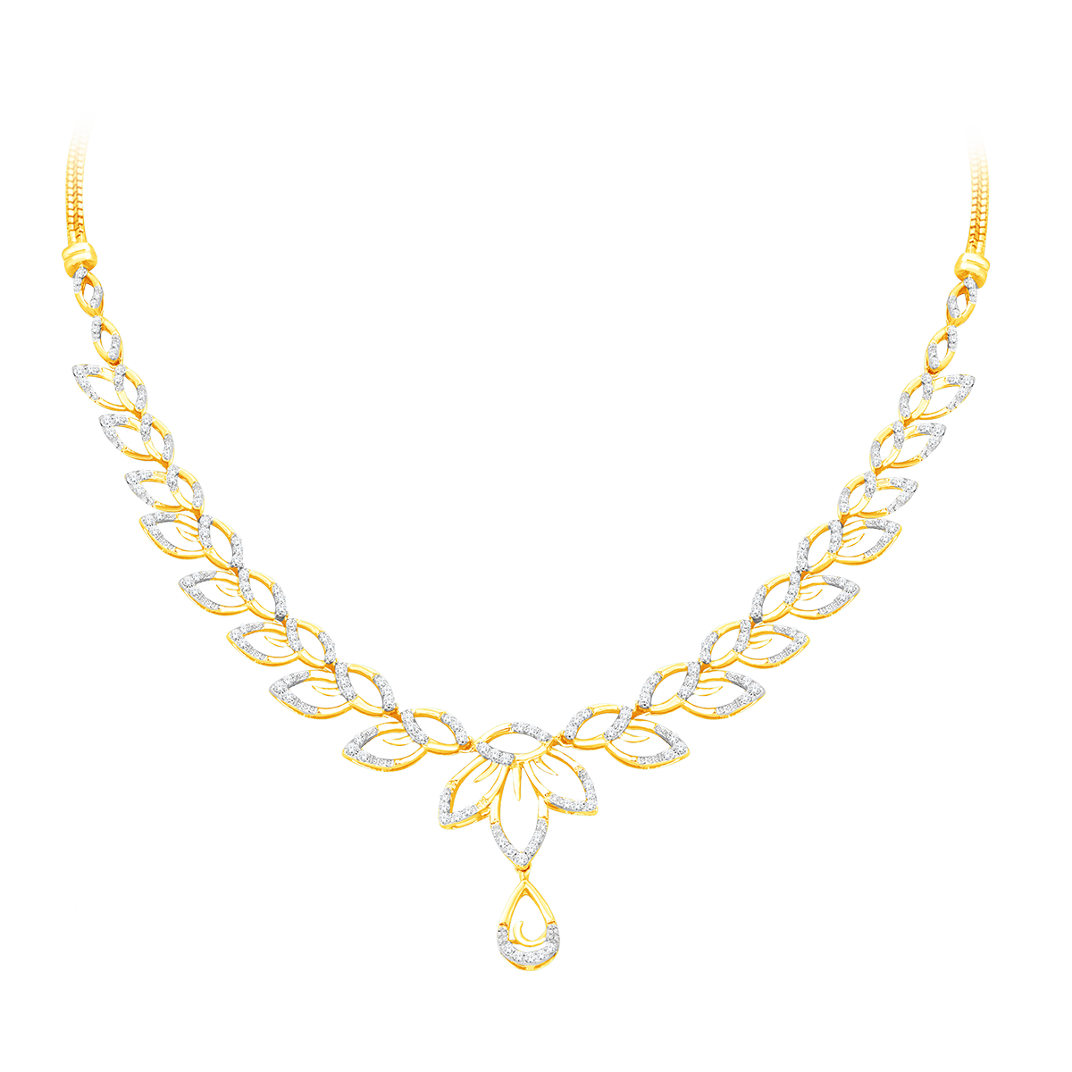 Border Leaf Diamond Necklace Shree Balaji Diamond Border Leaf Diamond Necklace Shree Balaji Diamond