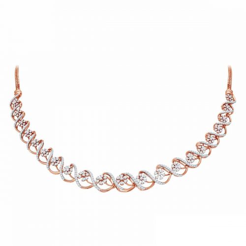 Elegant Floral Diamond Necklace Shree Balaji Diamond