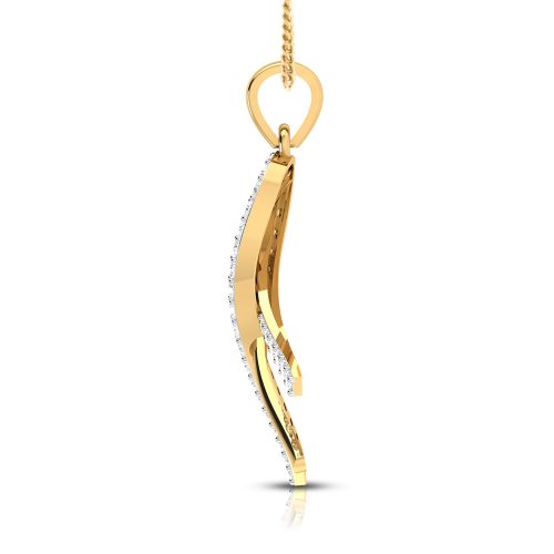 Crescent Diamond Pendant Shree Balaji Diamond 2