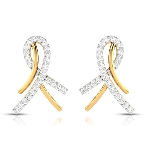 Crescent Diamond Earrings Shree Balaji Diamond