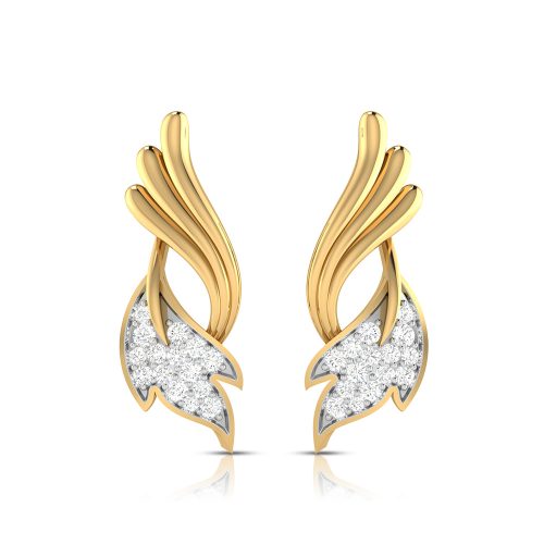 Leafy Diamond Earrings Shree Balaji Diamond