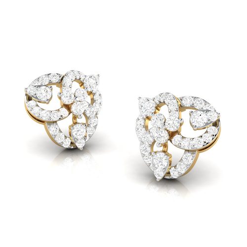 Classic Halo Diamond Earrings Shree Balaji Diamond 2
