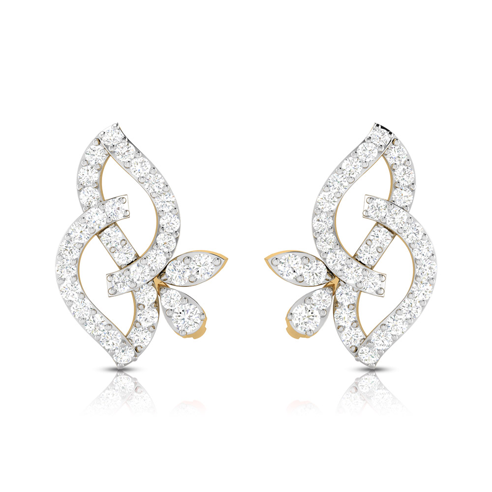 Cluster Diamond Earrings Shree Balaji Diamond Cluster Diamond Earrings Shree Balaji Diamond