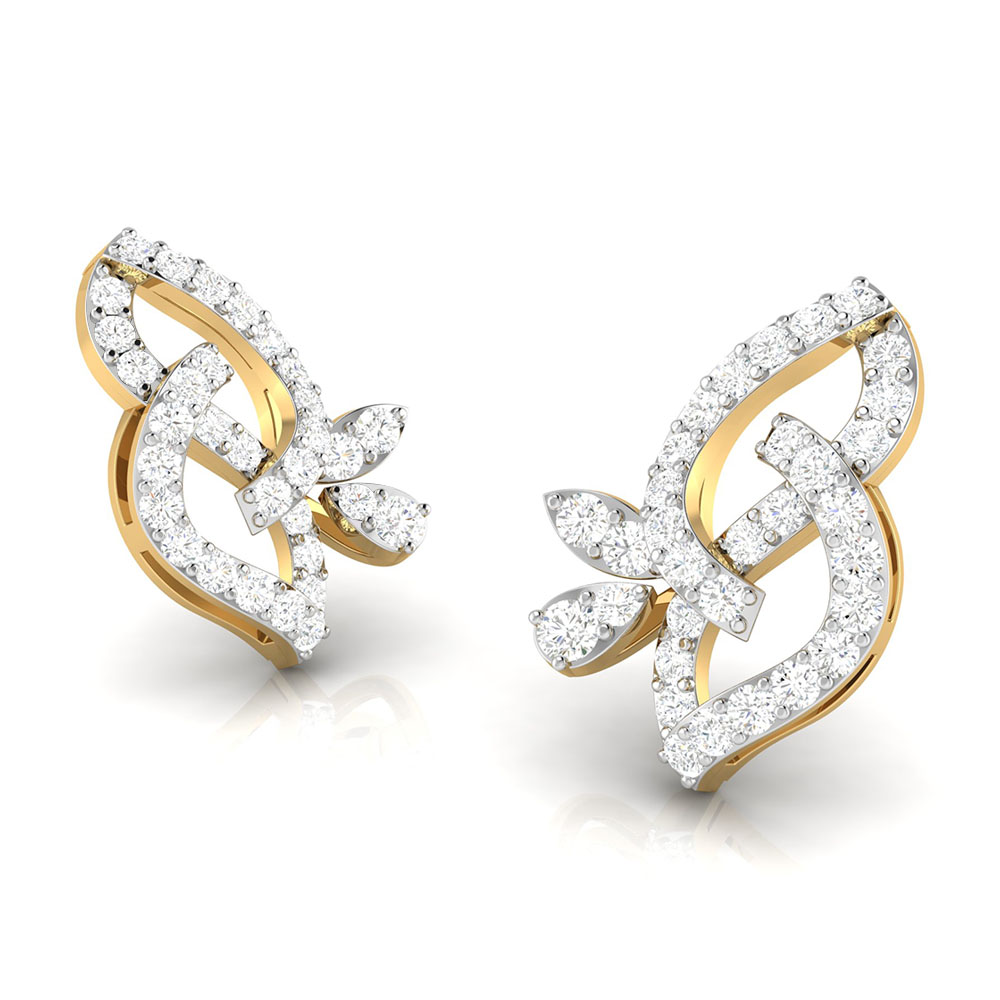 Cluster Diamond Earrings Shree Balaji Diamond 2 Cluster Diamond Earrings Shree Balaji Diamond 2