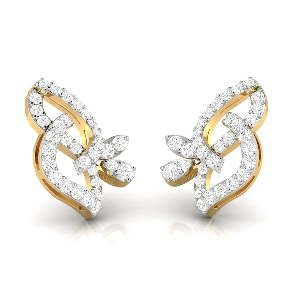 Cluster Diamond Earrings Shree Balaji Diamond 5 Cluster Diamond Earrings Shree Balaji Diamond 5