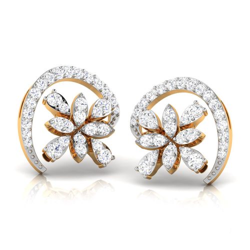 Opulent Curve Diamond Earrings Shree Balaji Diamond 2
