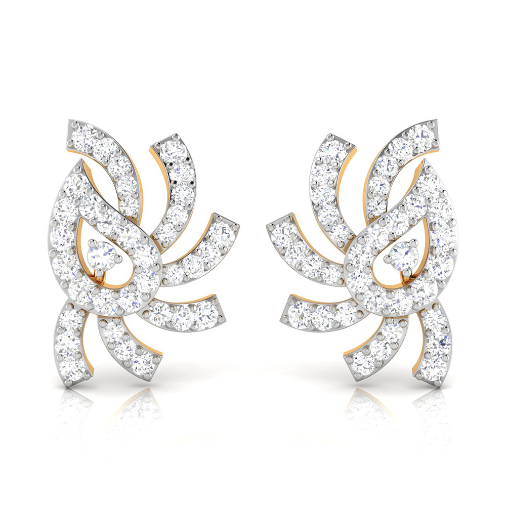 Etheral Spiral Earrings Shree Balaji Diamond Etheral Spiral Earrings Shree Balaji Diamond