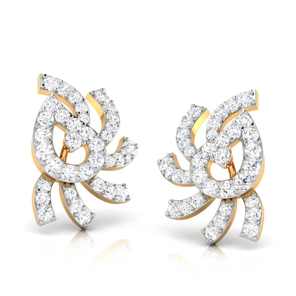 Etheral Spiral Earrings Shree Balaji Diamond 2 Etheral Spiral Earrings Shree Balaji Diamond 2