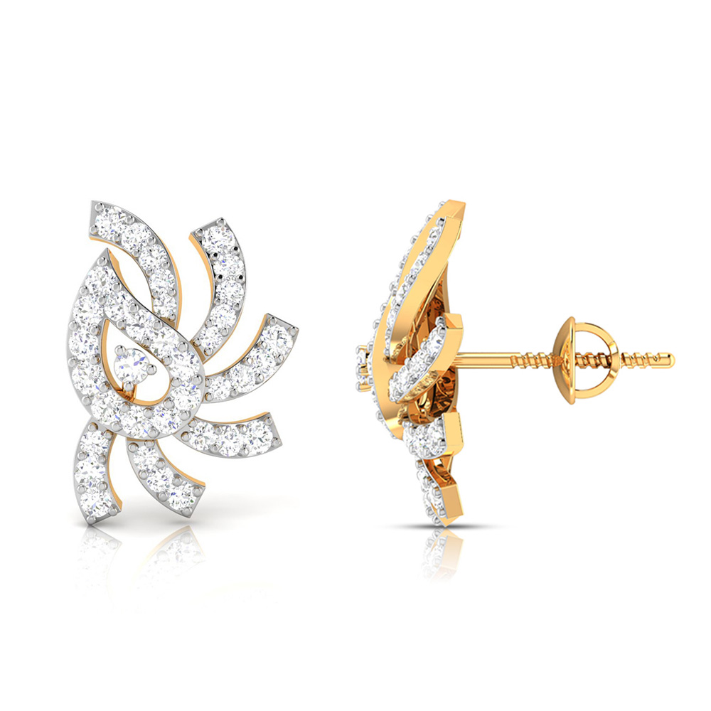 Etheral Spiral Earrings Shree Balaji Diamond 4 Etheral Spiral Earrings Shree Balaji Diamond 4