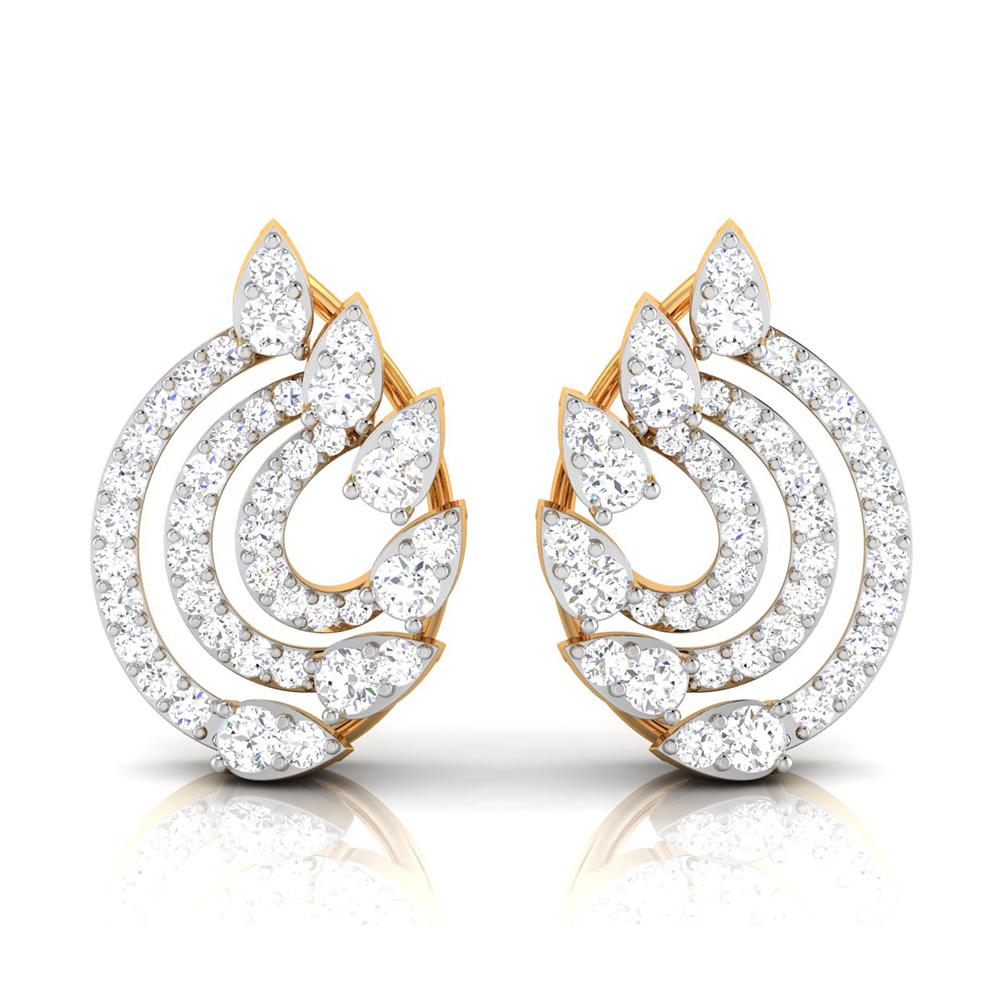 Regal Petal Diamond Earrings Shree Balaji Diamond Regal Petal Diamond Earrings Shree Balaji Diamond