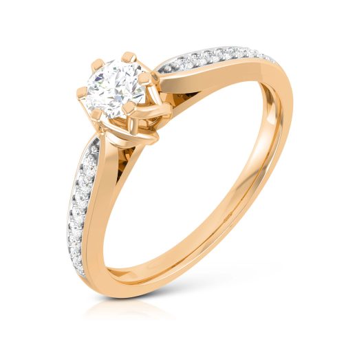 Chevron Solitaire Ring Shree Balaji Diamond 2