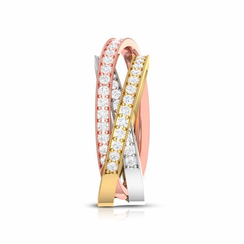 Trio Round Solitaire Ring Shree Balaji Diamond 2