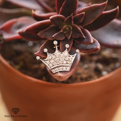 Crown Diamond Brooch Shree Balaji Diamond