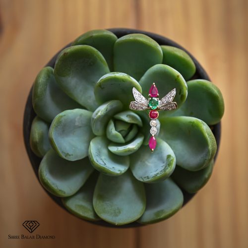Colorful Butterfly Diamond Brooch Shree Balaji Diamond