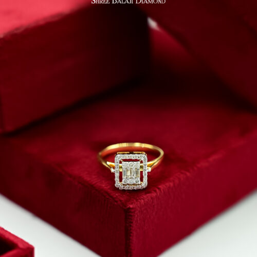 Slender Shimmering Diamond Ring Shree Balaji Diamond