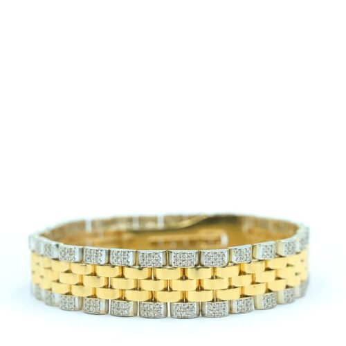 Men’s Two-Tone Chain Bracelet Shree Balaji Diamond