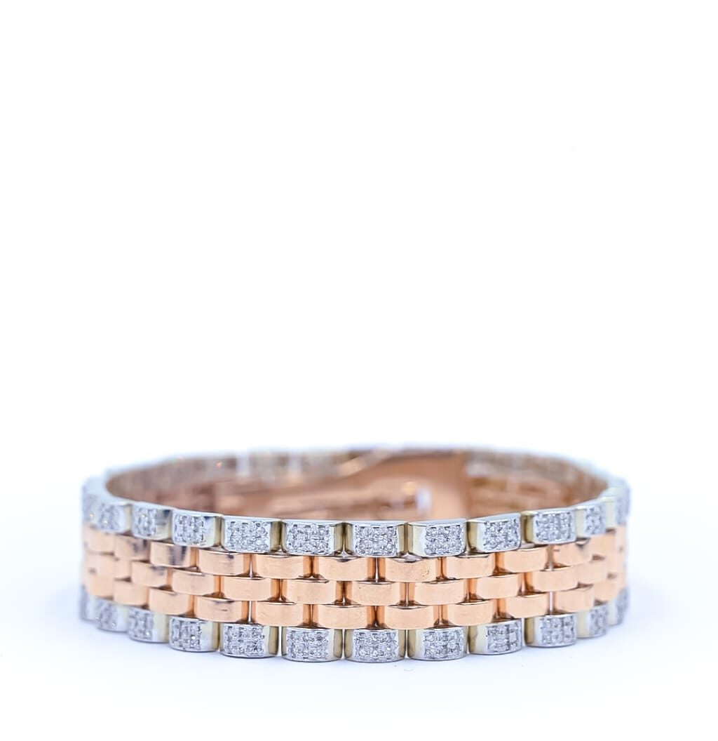 Men’s Two-Tone Chain Bracelet_1 Shree Balaji Diamond Men’s Two-Tone Chain Bracelet_1 Shree Balaji Diamond