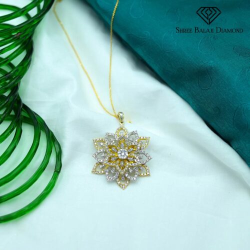 Lotus Diamond Pendant Shree Balaji Diamond
